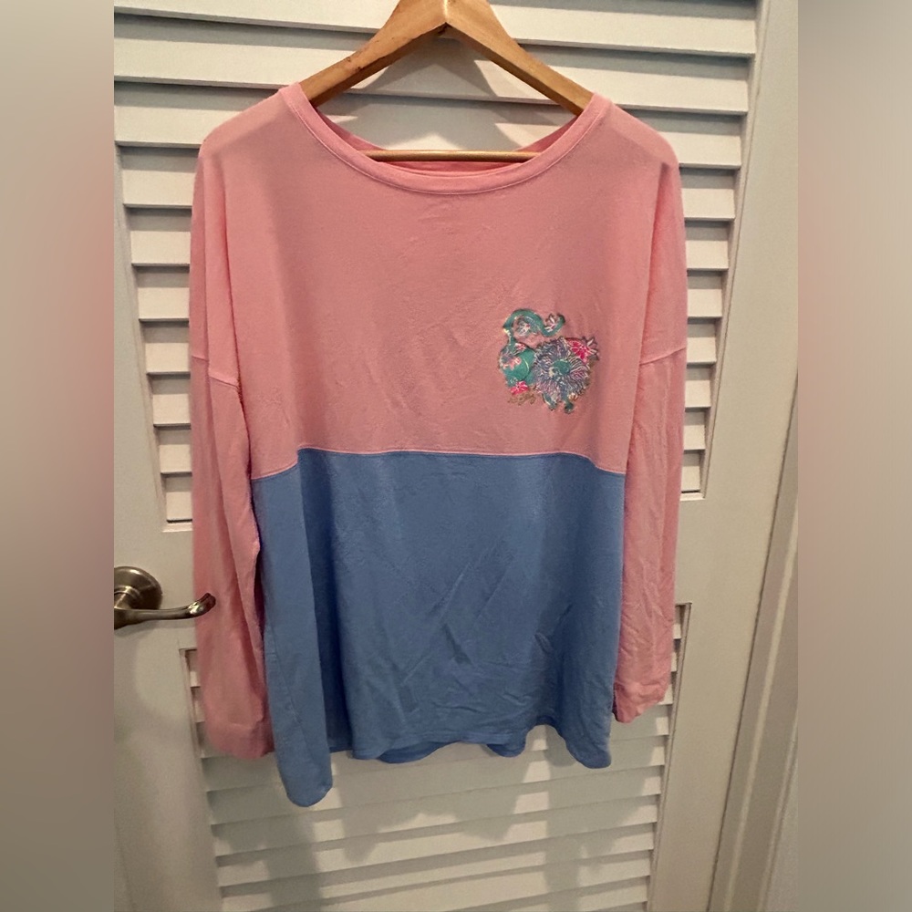 Lilly Pulitzer Finn long sleeve tee tshirt large VGUC